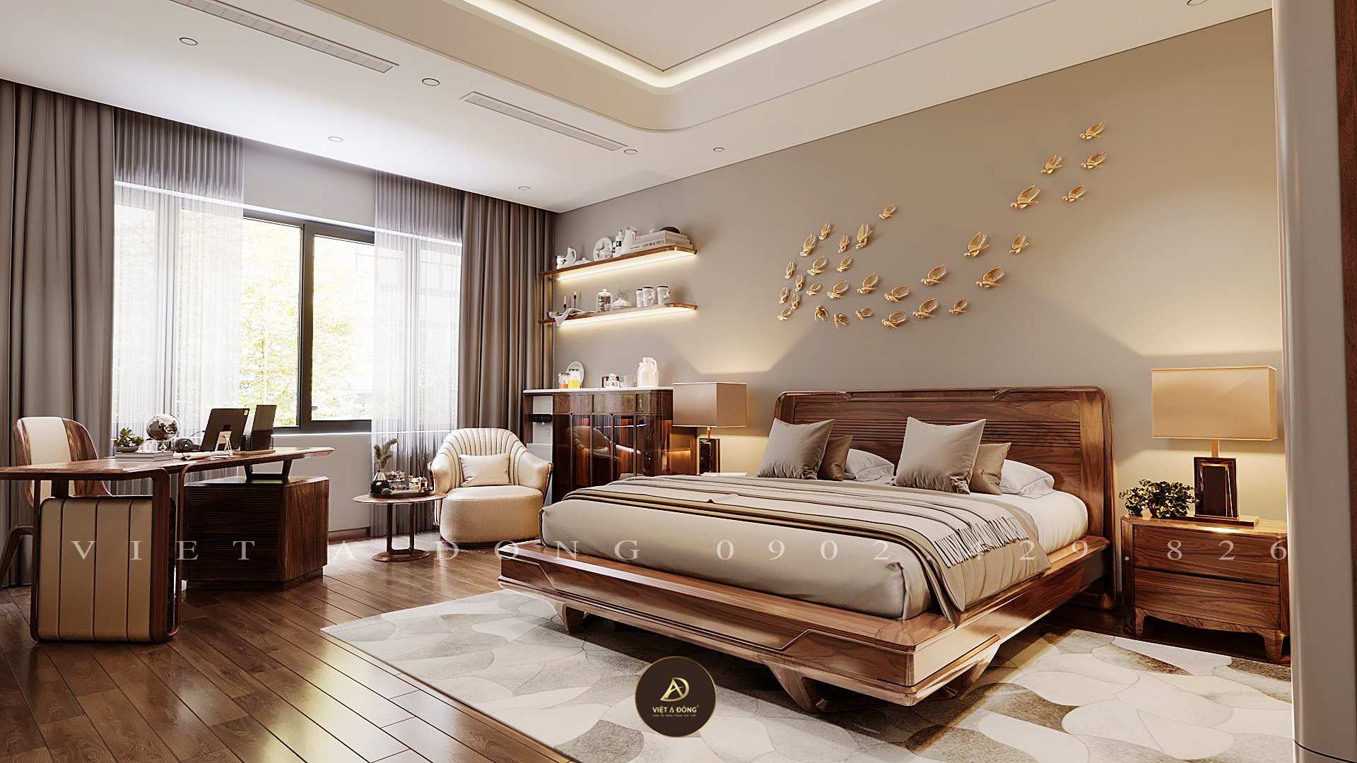 Mẫu giường đơn giản tinh tế